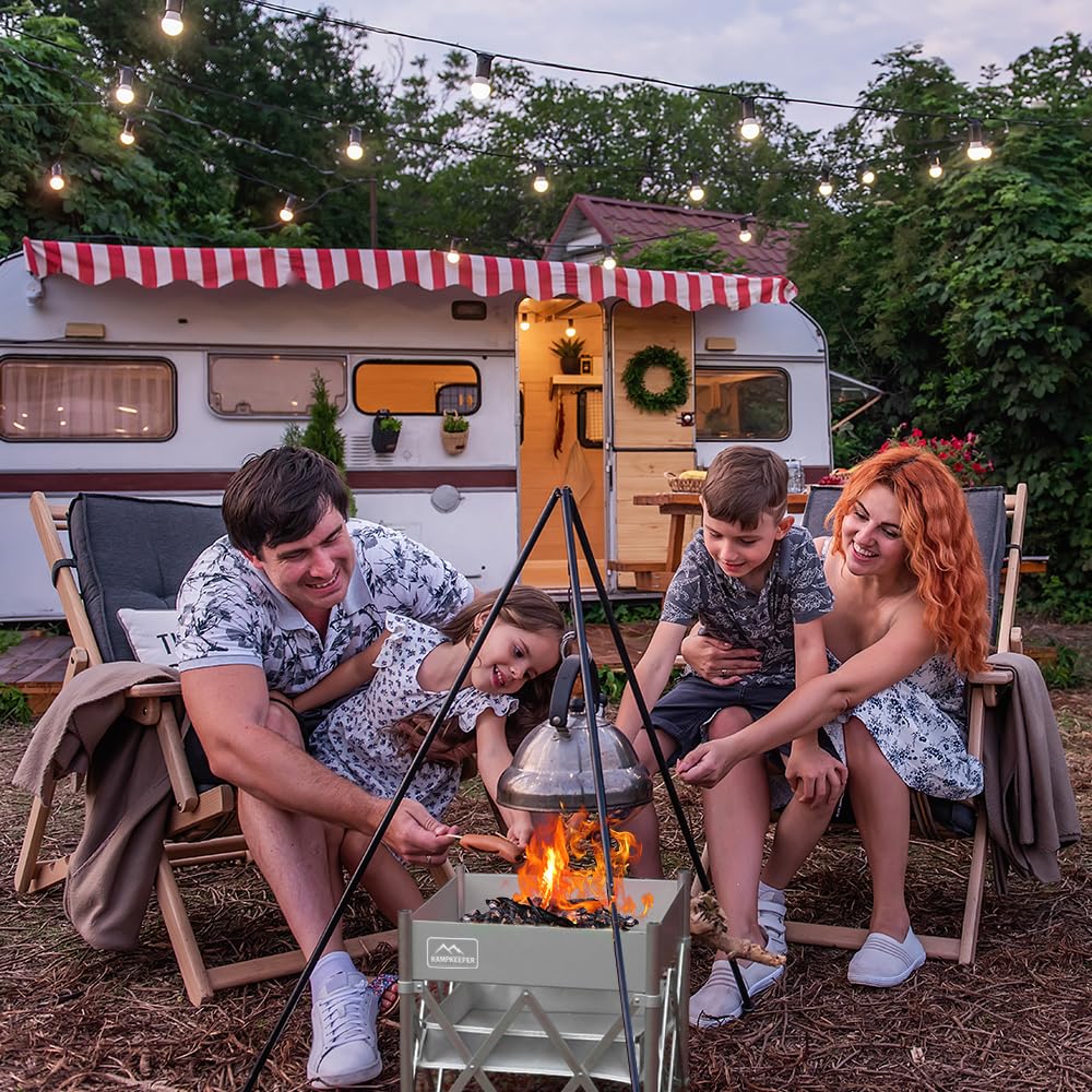 KAMPKEEPER windguard and baffle assembled improving safety and flame control