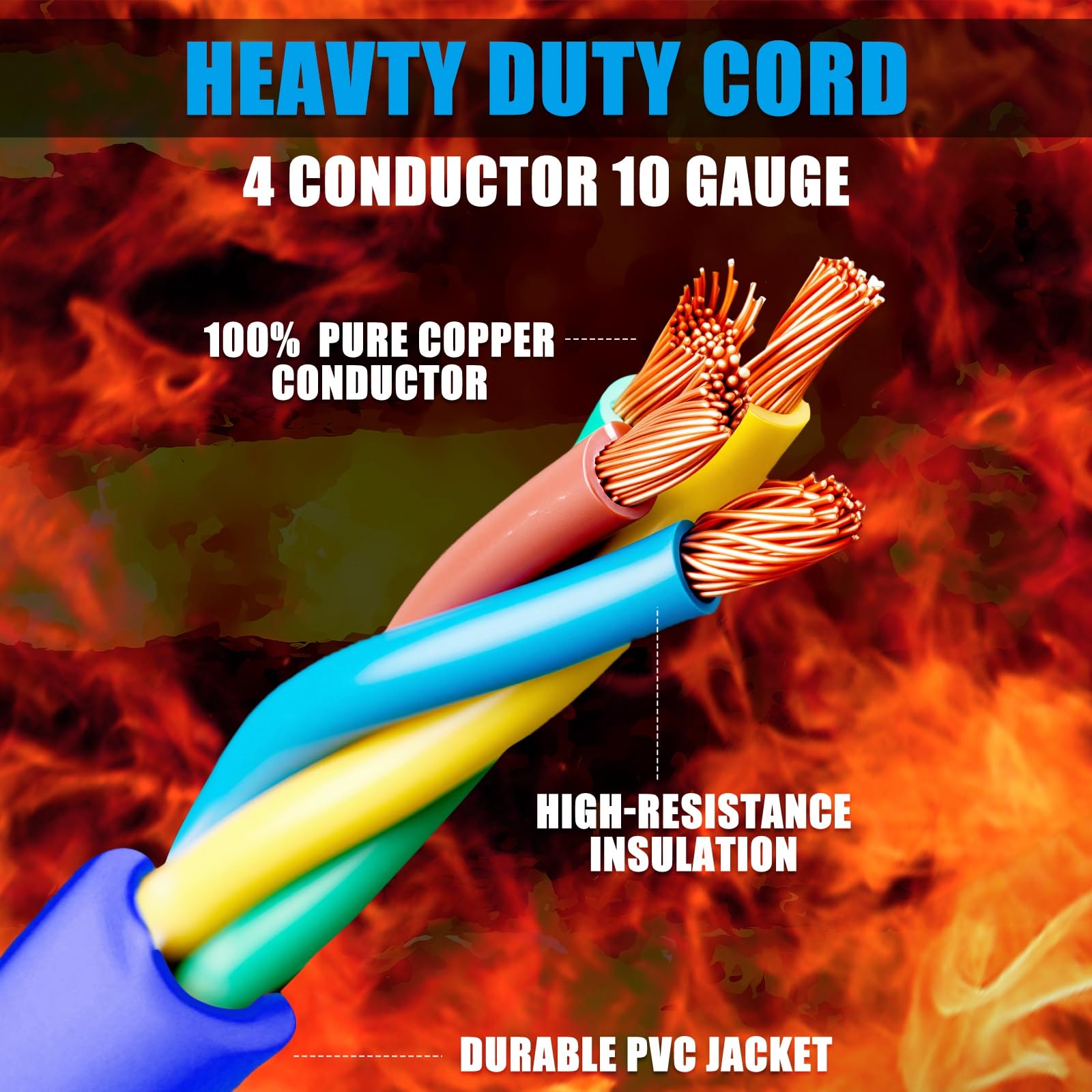 Kanayu cord in use connected to generator providing reliable temporary power