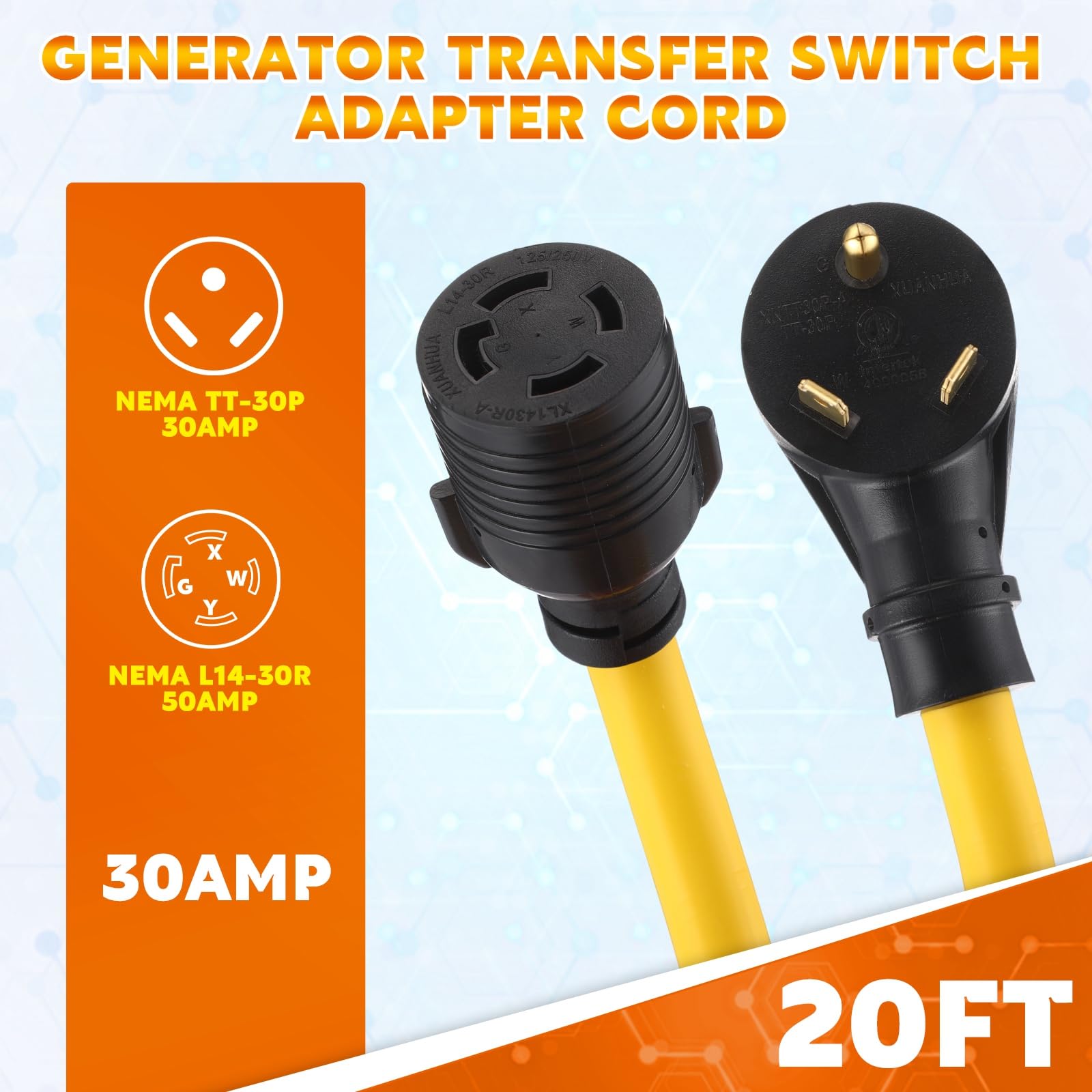 Kanayu close-up of TT-30P male plug with ergonomic grip for easy connect and disconnect