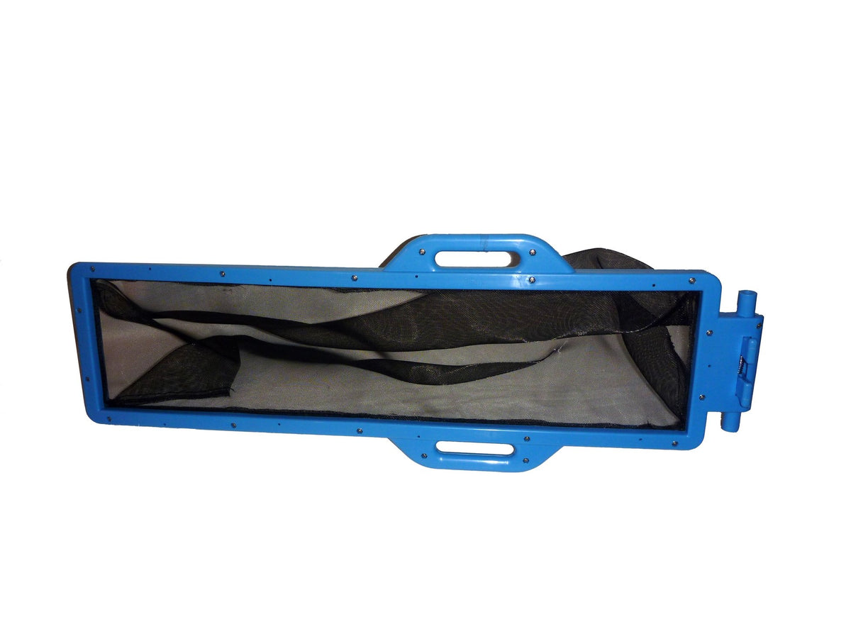 K&D Products Skim-eeze installed in skimmer showing easy debris collection and less manual skimming