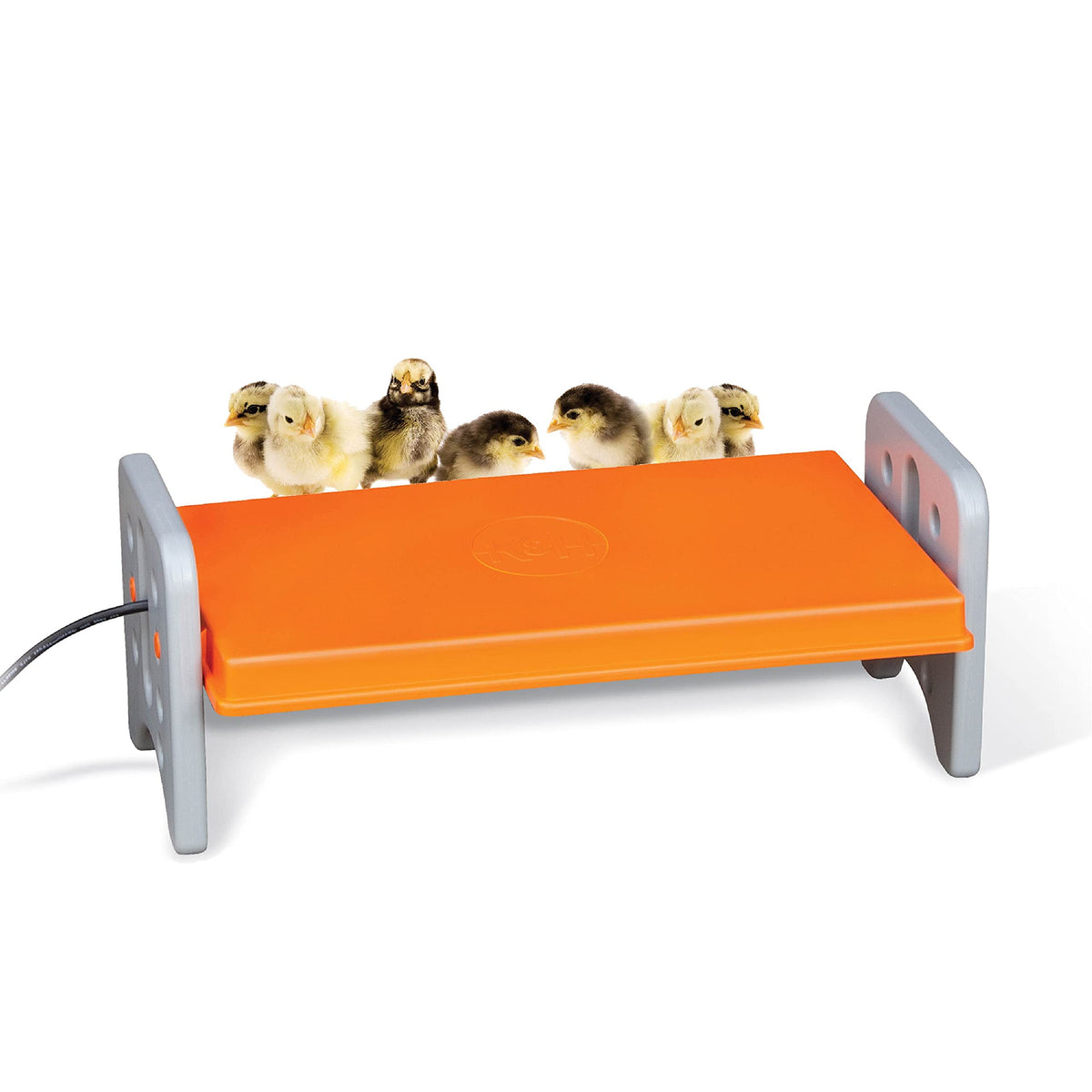K&H brooder plate front view showing compact radiant heater for safe chick warmth