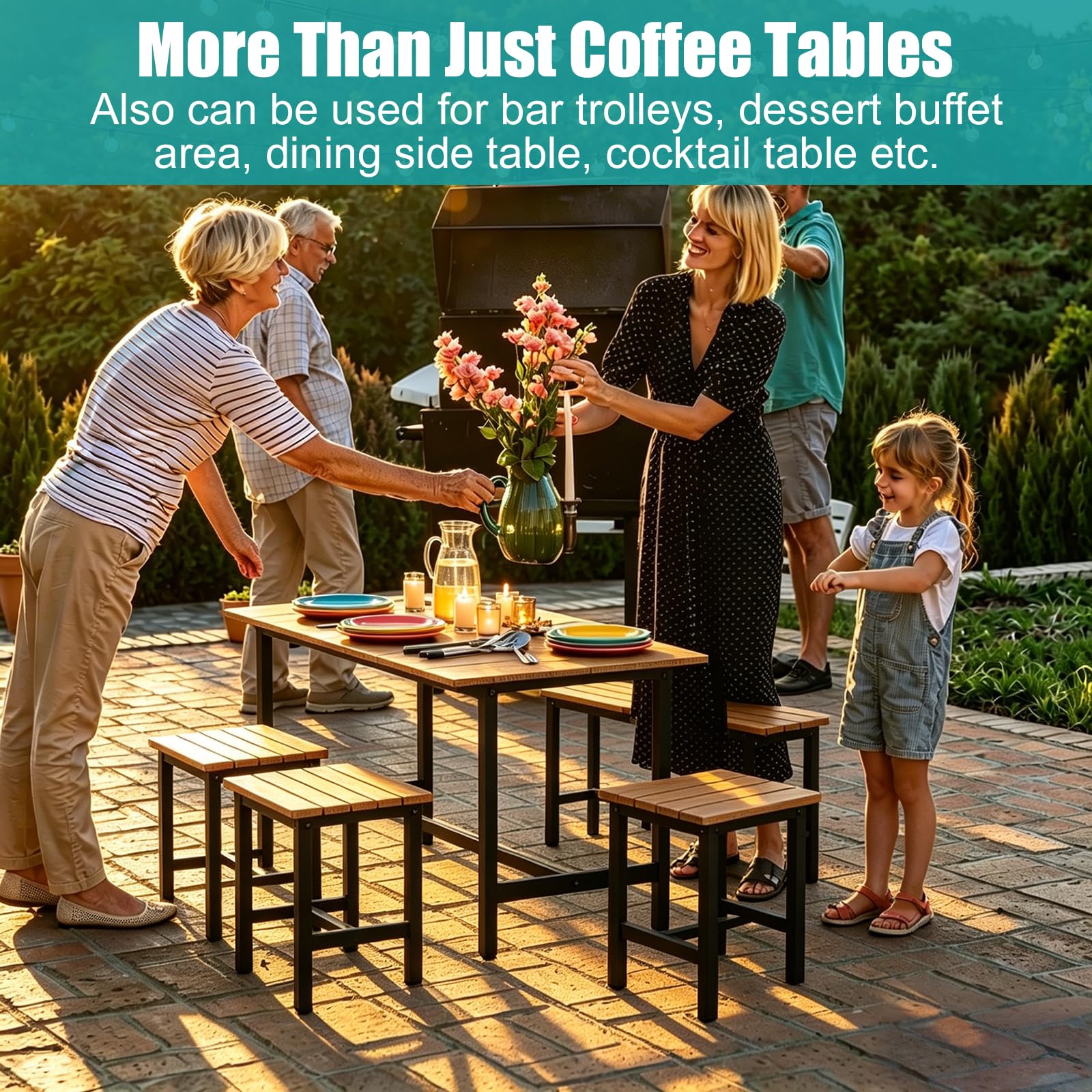 KANEODOT table in poolside lifestyle scene enhancing outdoor entertaining comfort