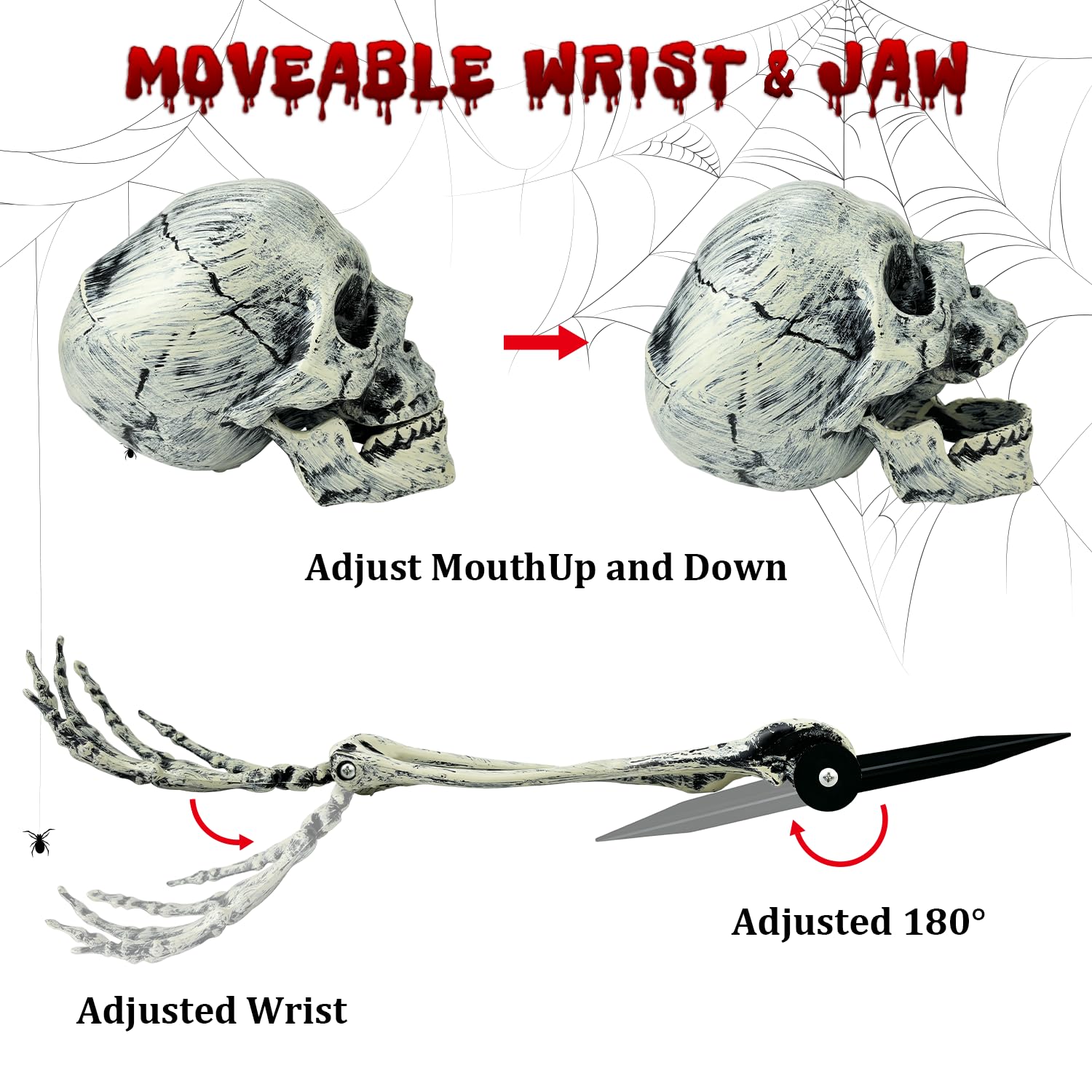Kannove arm bones close-up highlighting bendable elbows for lifelike poses