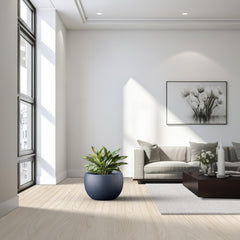 Kante charcoal planter close texture highlighting authentic pores and finish
