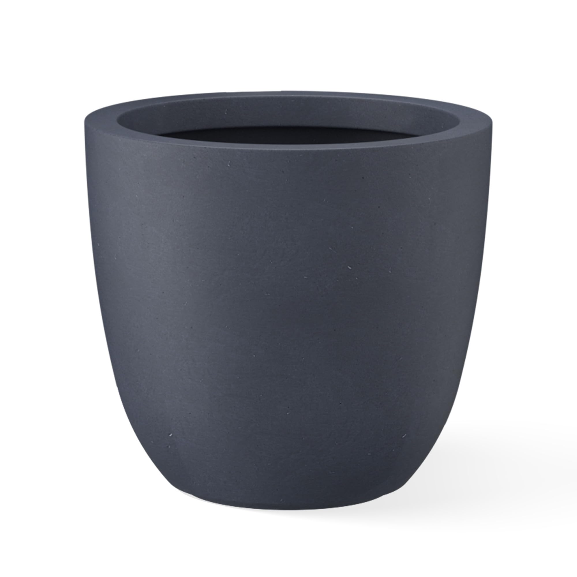 Kante front view charcoal concrete planter showing modern silhouette and curb appeal