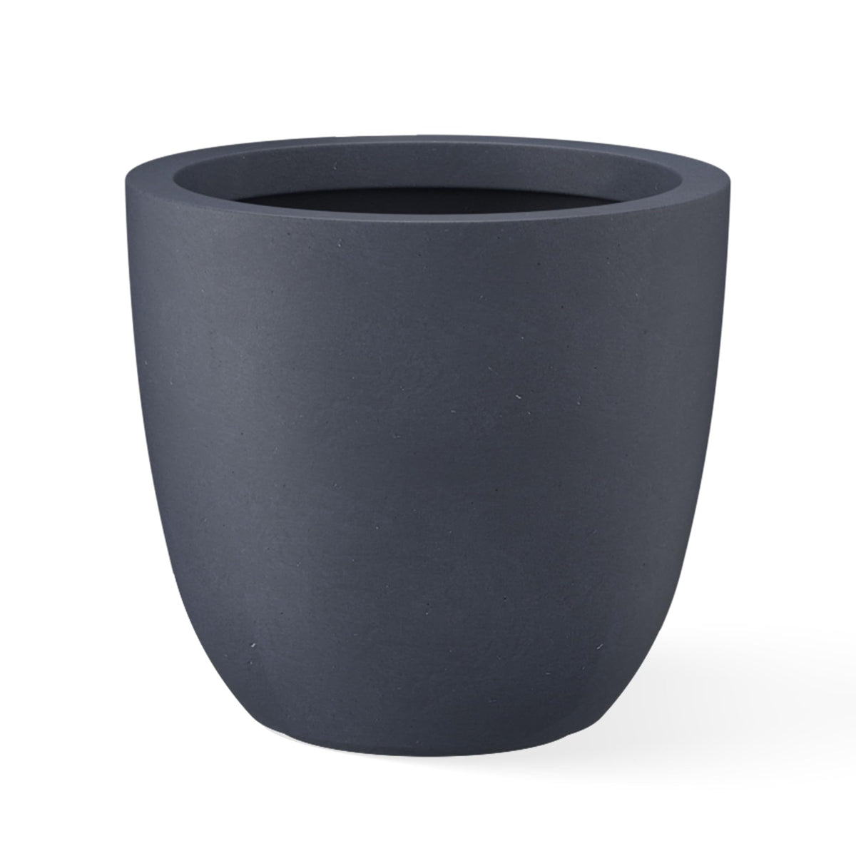 Kante front view charcoal concrete planter showing modern silhouette and curb appeal