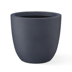 Kante front view charcoal concrete planter showing modern silhouette and curb appeal