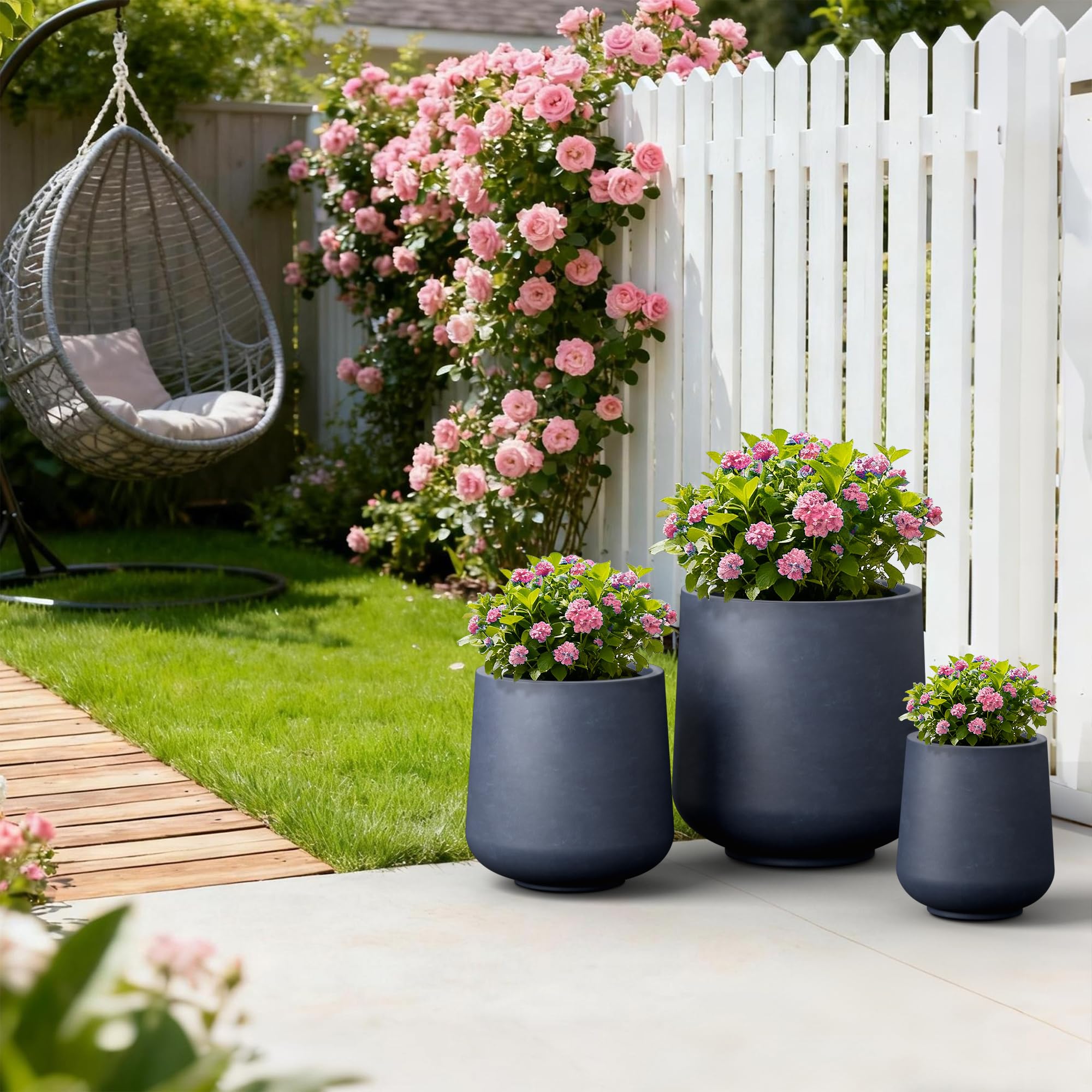 Kante drainage hole with rubber plug detail showing indoor-outdoor versatility