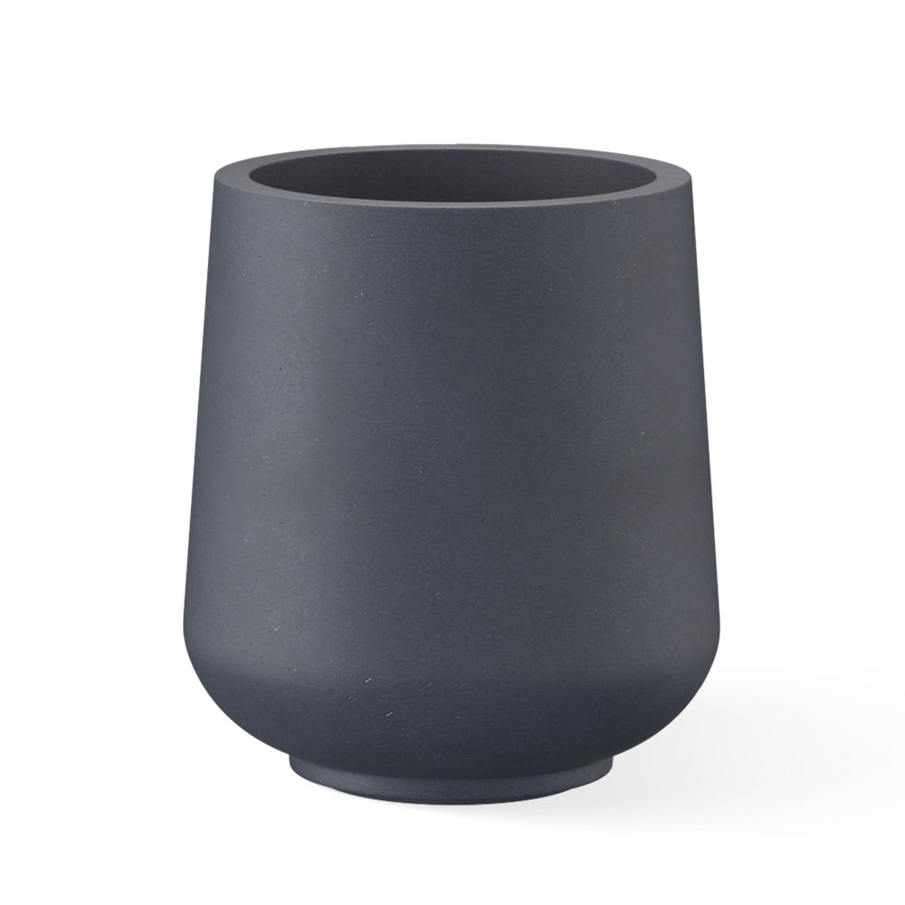 Kante front view of charcoal concrete planter showing modern silhouette and curb appeal