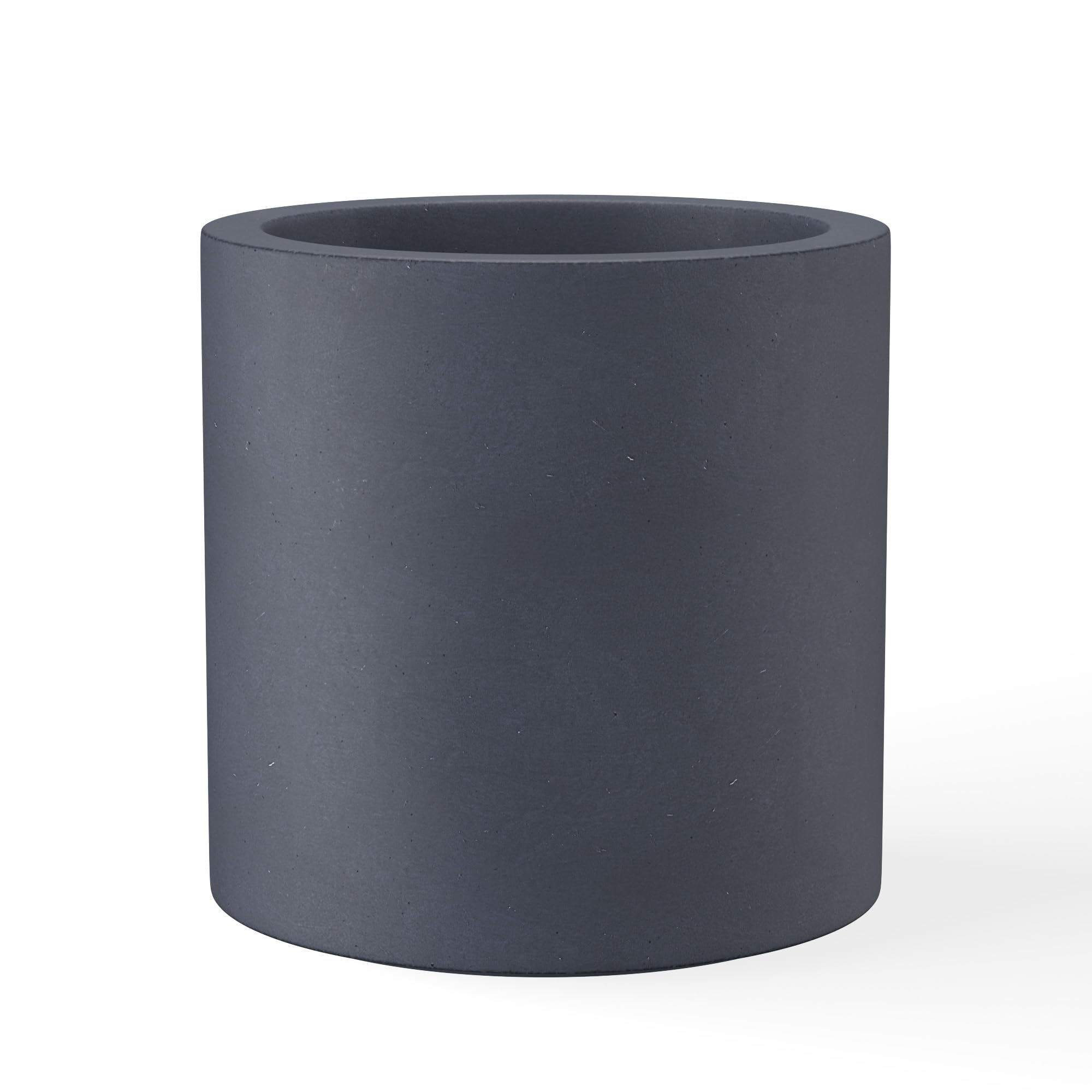 Kante front view showing charcoal concrete finish and clean modern shape, durable look