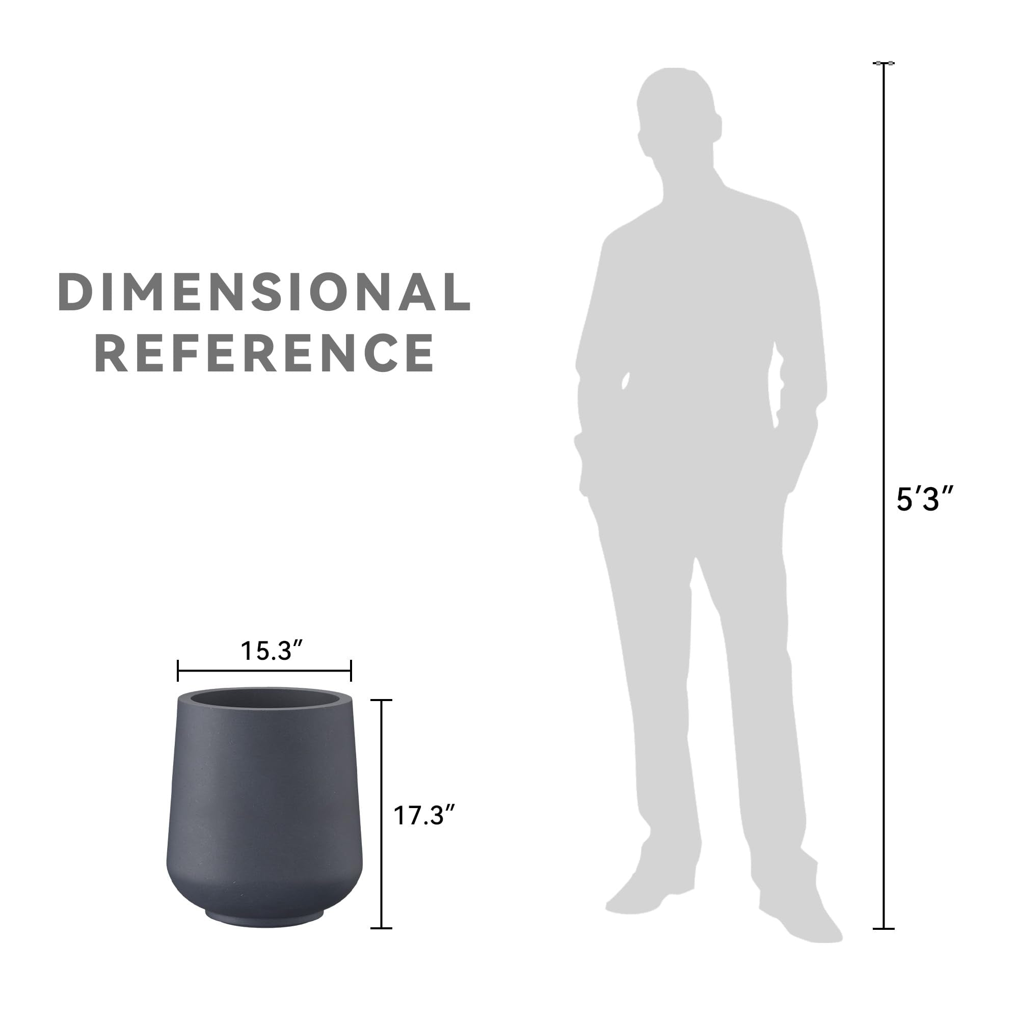 Kante planter beside a chair showing scale and easy repositioning advantage