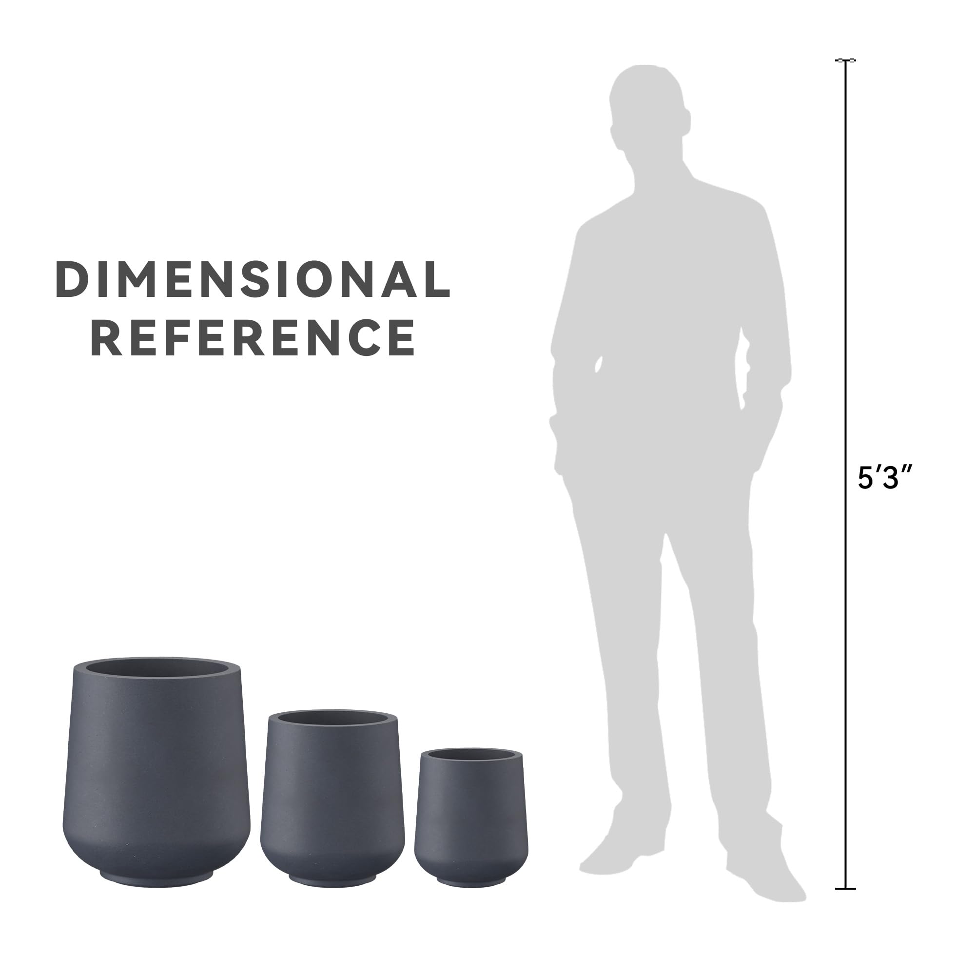 Kante planters beside chair showing size comparison and easy repositioning benefit