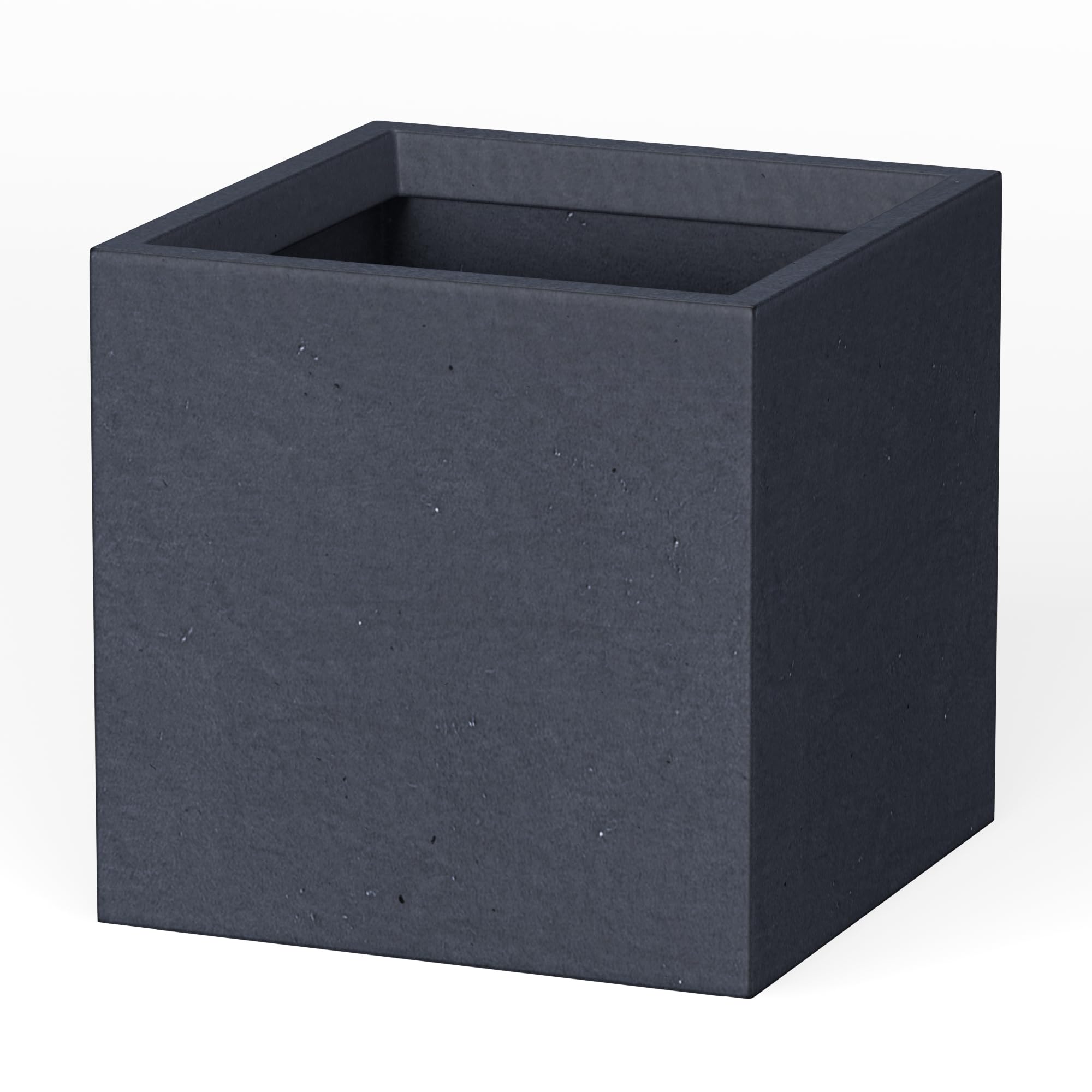 Kante planter front view showing charcoal finish and modern silhouette for stylish display