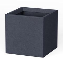 Kante planter front view showing charcoal finish and modern silhouette for stylish display