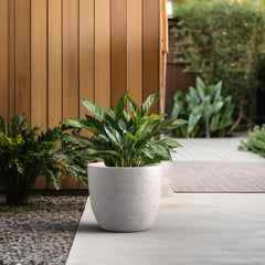 Kante drainage hole with rubber plug shown for easy indoor-outdoor water control