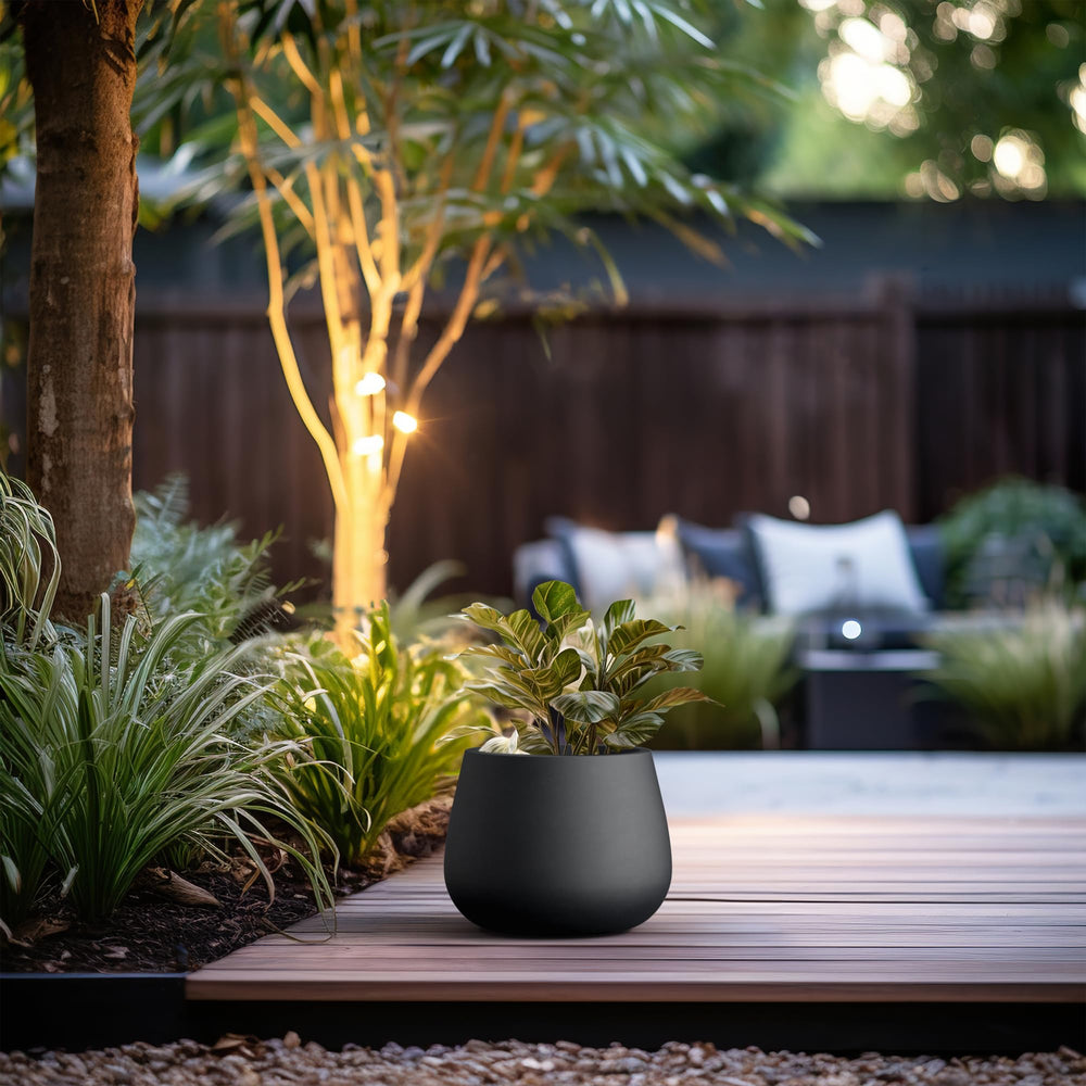 Kante drainage hole and rubber plug detail demonstrating indoor-outdoor versatility
