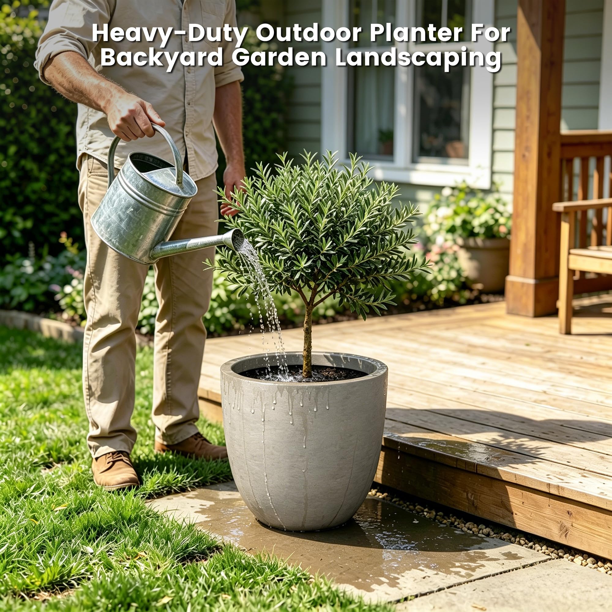 Kante drainage hole with rubber plug for indoor-outdoor water control benefit