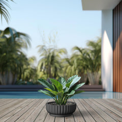 Kante drainage hole with rubber plug detail showing adjustable indoor or outdoor use