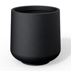 Kante front view burnished black planter showing modern appeal