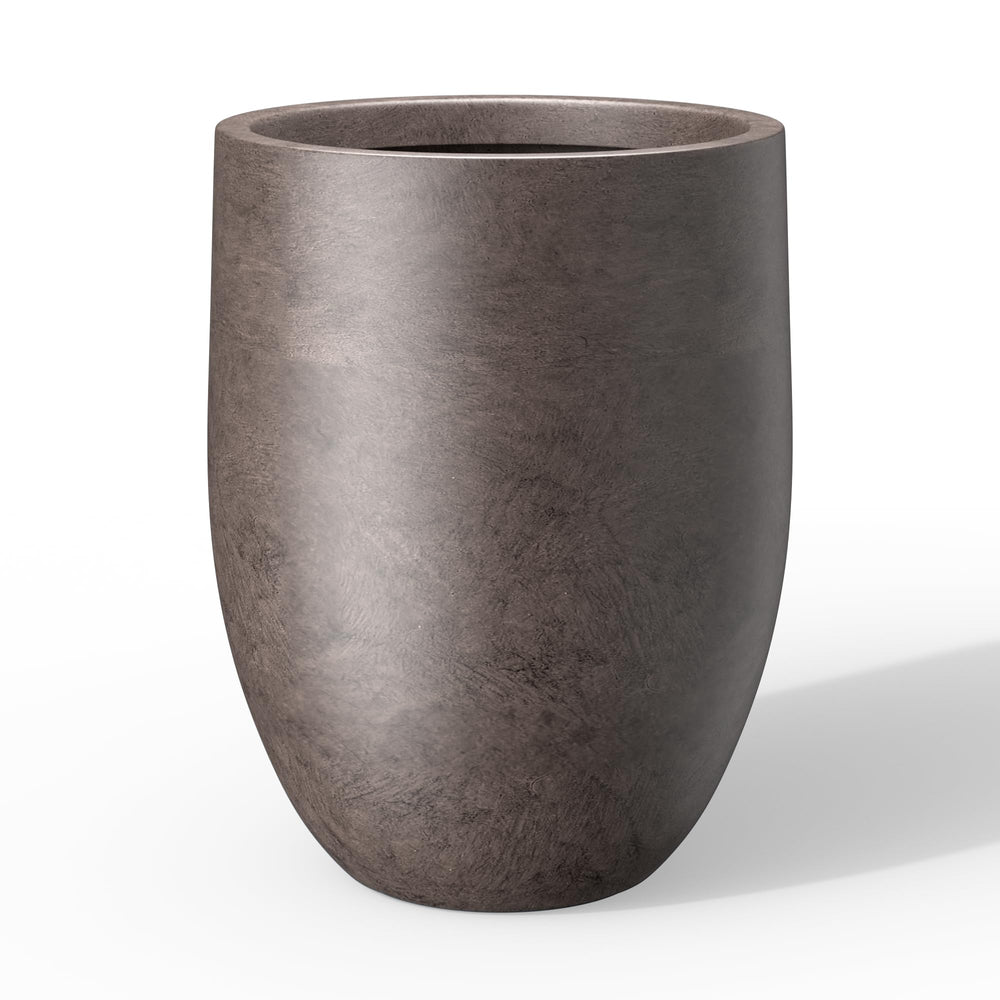 Kante front view of large round planter showing clean silhouette and modern appeal