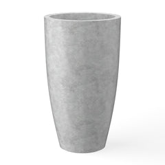 Kante front view pale gray planter showing modern shape and curb appeal