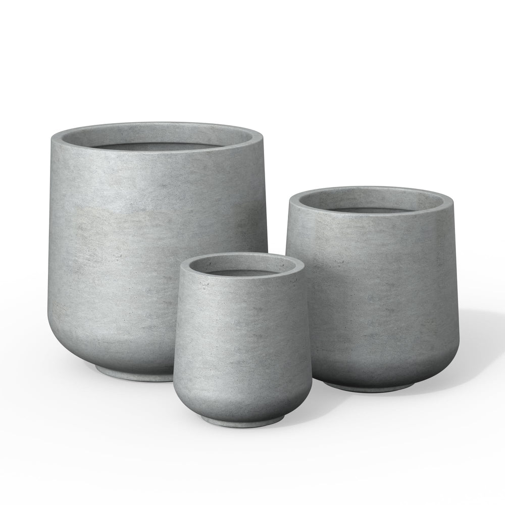 Kante front view planter showing round silhouette and modern curb appeal
