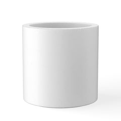 Kante front view pure white planter showing modern cylindrical silhouette and curb appeal