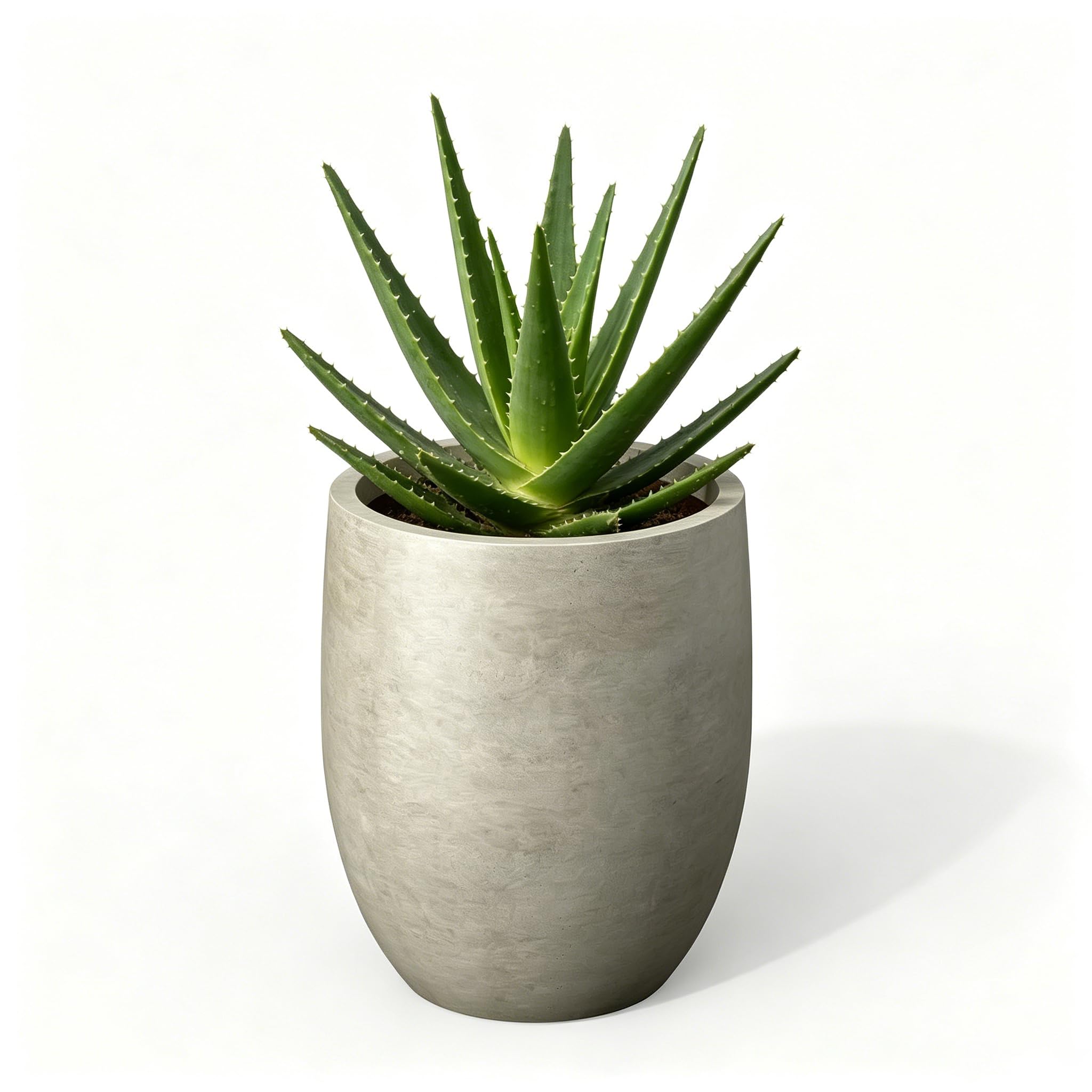 Kante front view of planter showing curved silhouette and durable finish