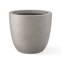 Kante front view of planter showing weathered concrete look and modern elegance