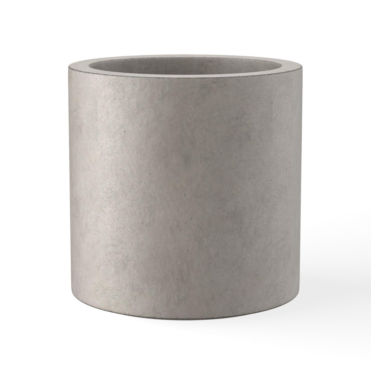 Kante front view of planter showing weathered finish and modern silhouette