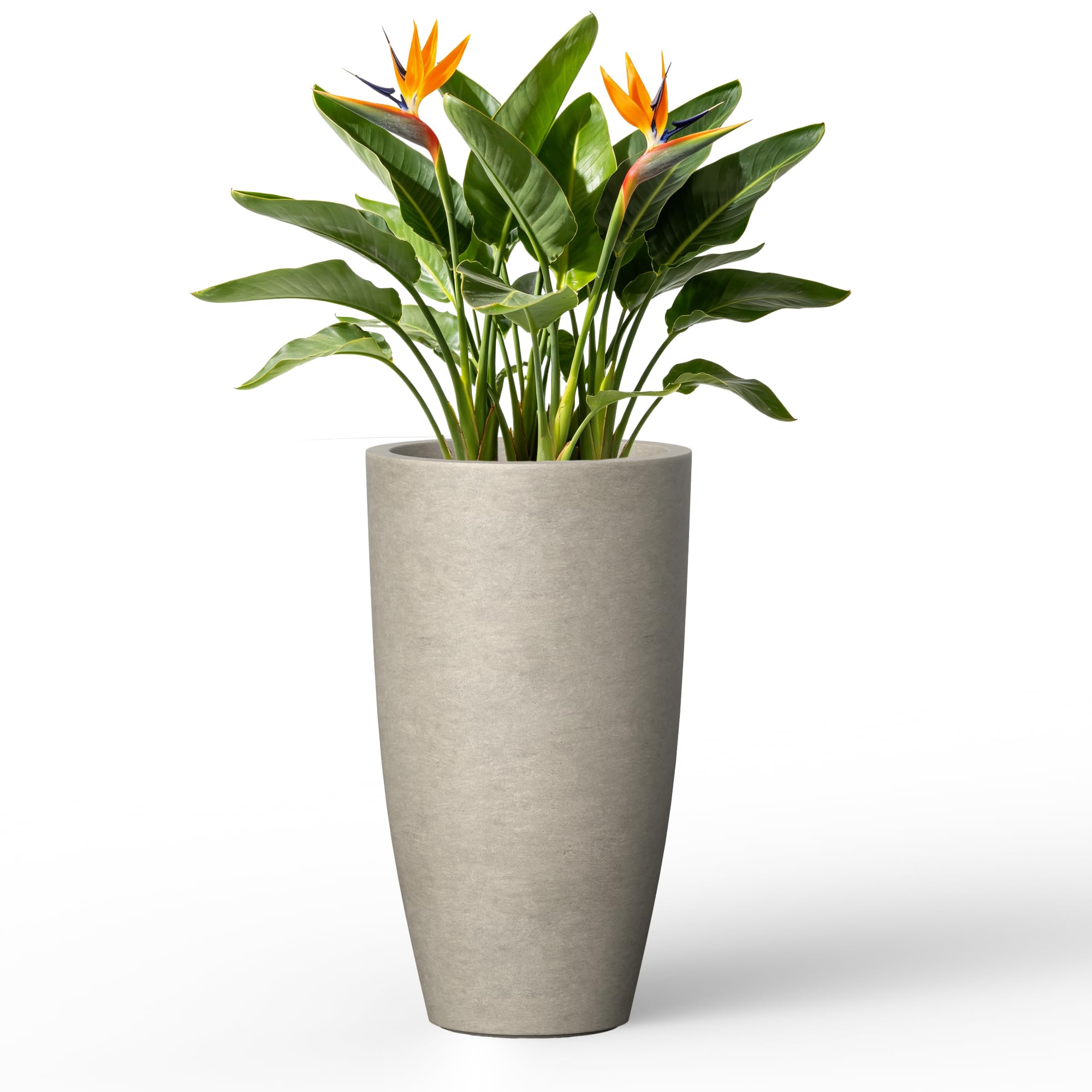 Kante front view weathered concrete planter showcasing sculptural silhouette and curb appeal
