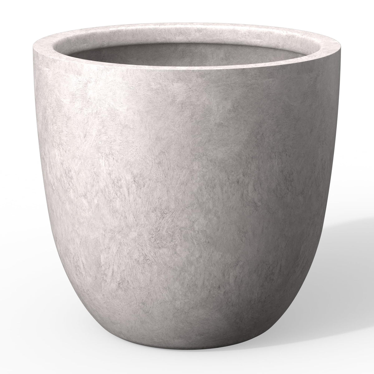 Kante front view gray concrete planter showing elegant silhouette and versatile decor appeal