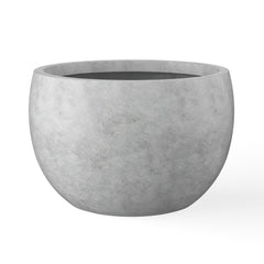 Kante front view of pale gray planter showing smooth modern profile and curb appeal