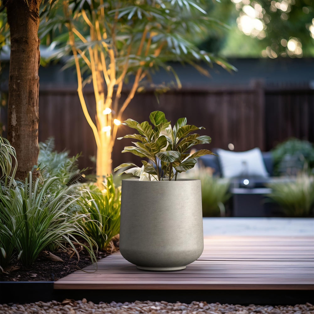 Kante grouped planters on porch creating cohesive entrance styling