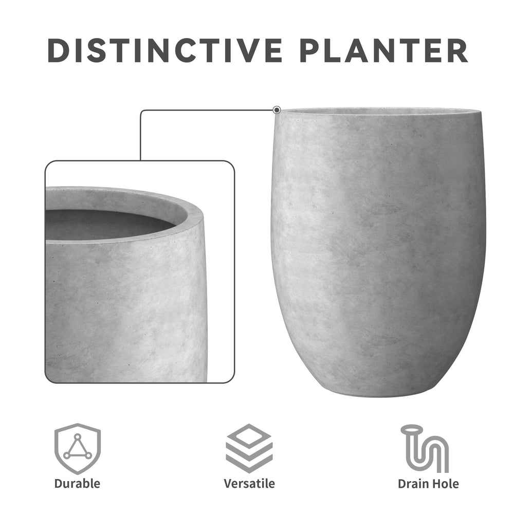 Kante grouped planters on patio demonstrating cohesive design and impact