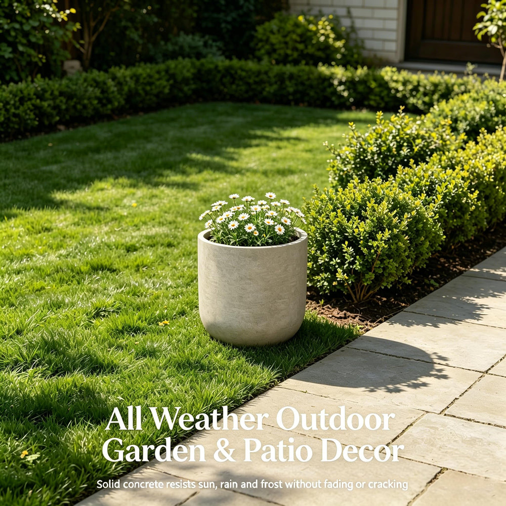 Kante planter in use on patio illustrating outdoor durability and stylish garden placement