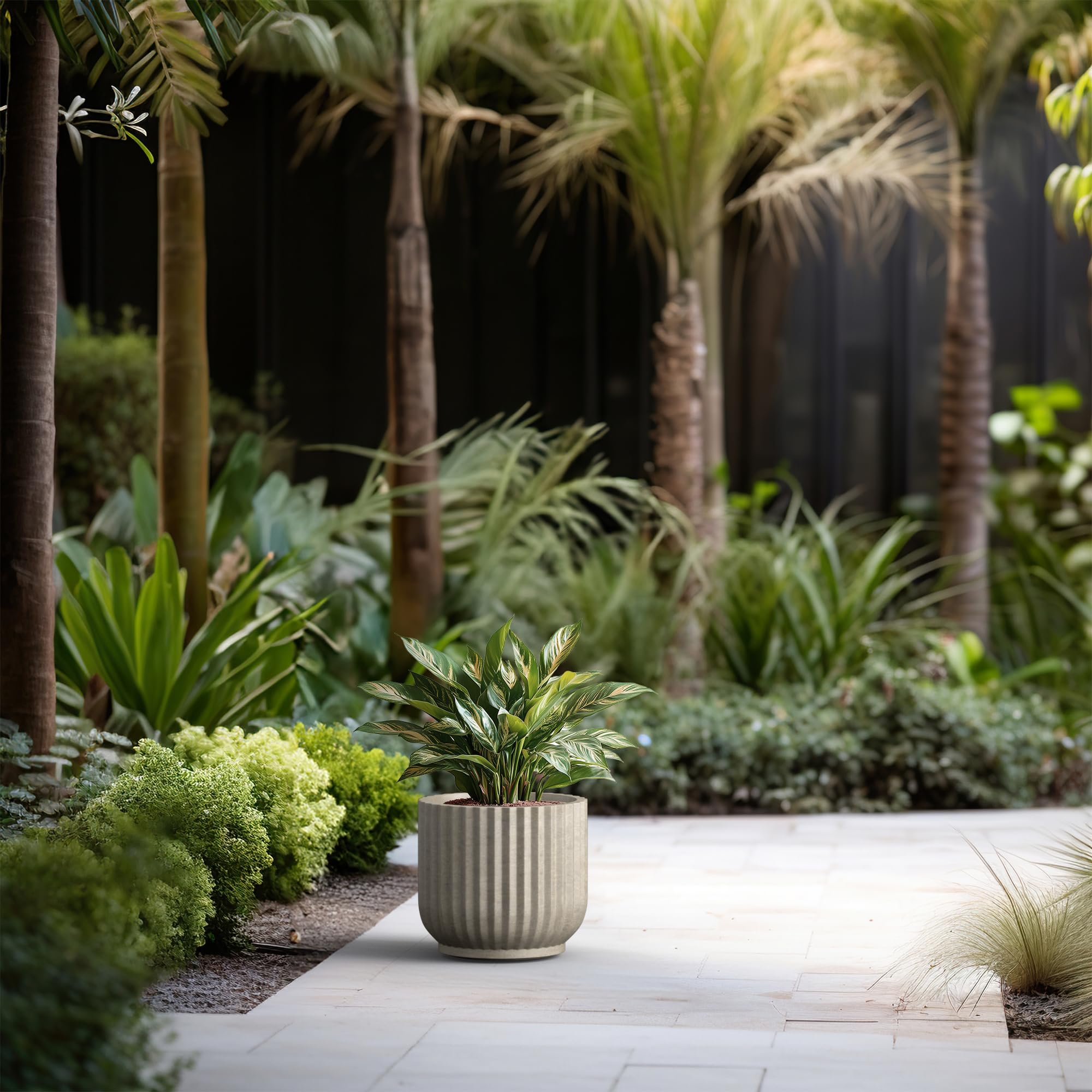 Kante on patio with plants showing outdoor appeal and weather resistance