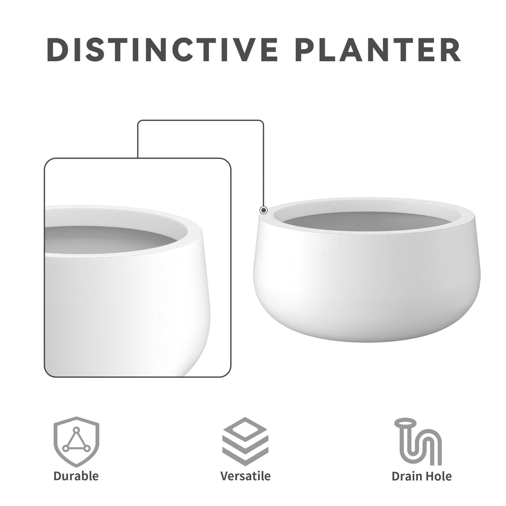 Kante planter on patio illustrating weather-resistant material and outdoor use