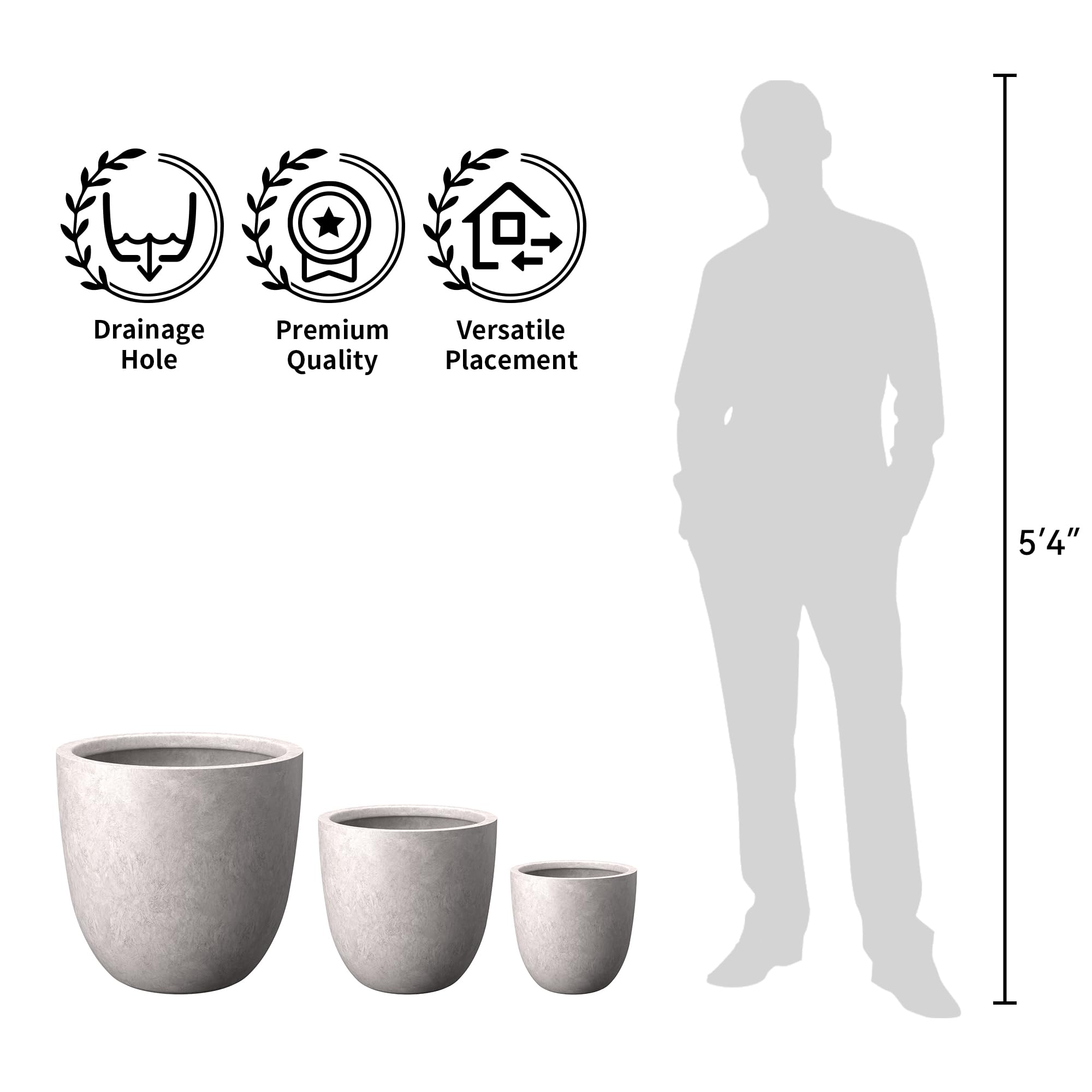 Kante planter on patio with plants showing outdoor durability and curb appeal