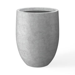 Kante front view of pale gray planter showing modern profile and curb appeal