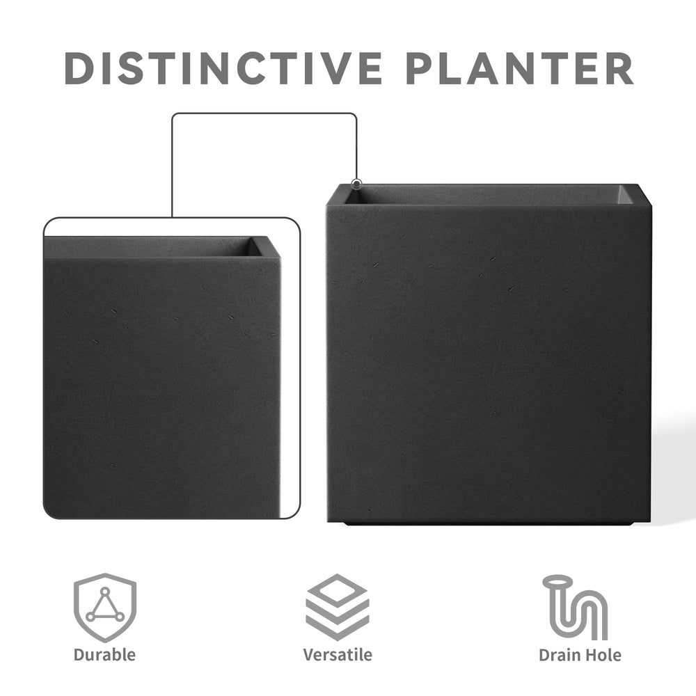 Kante planter stamped label detail showing brand authenticity and finish quality
