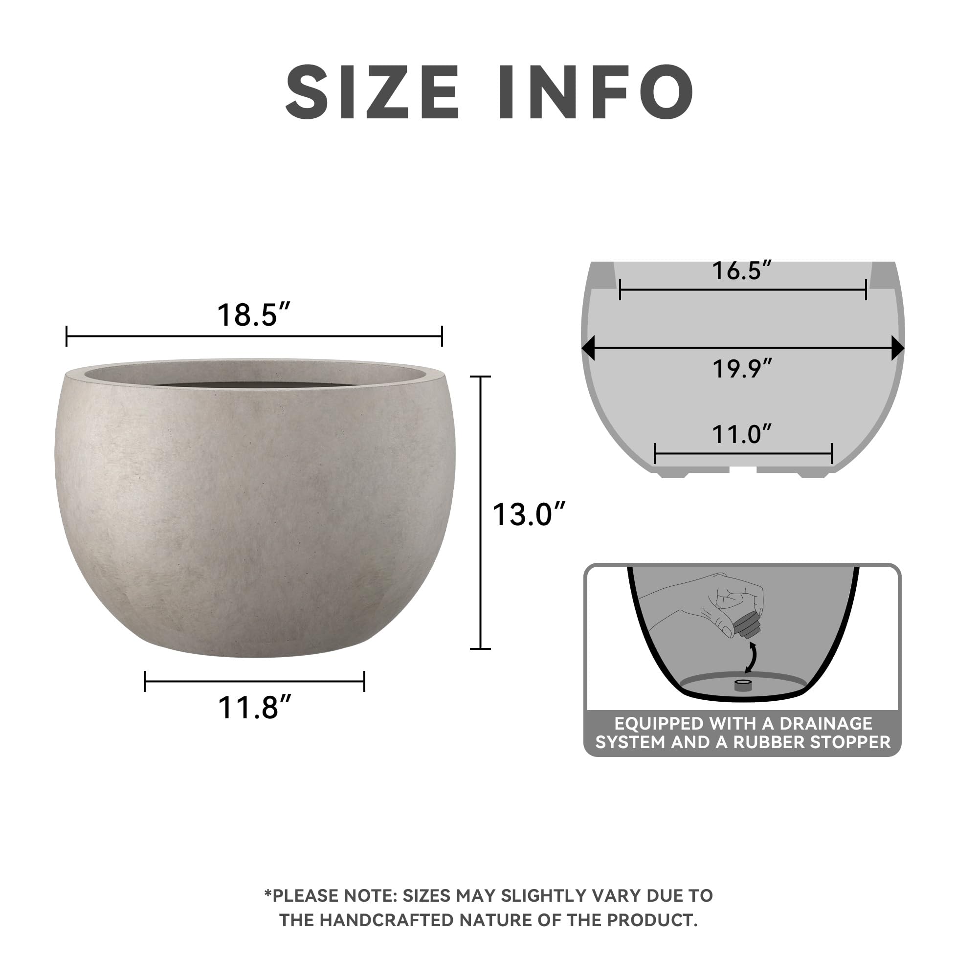 Kante planter close texture showing visible pores and authentic concrete look for realism