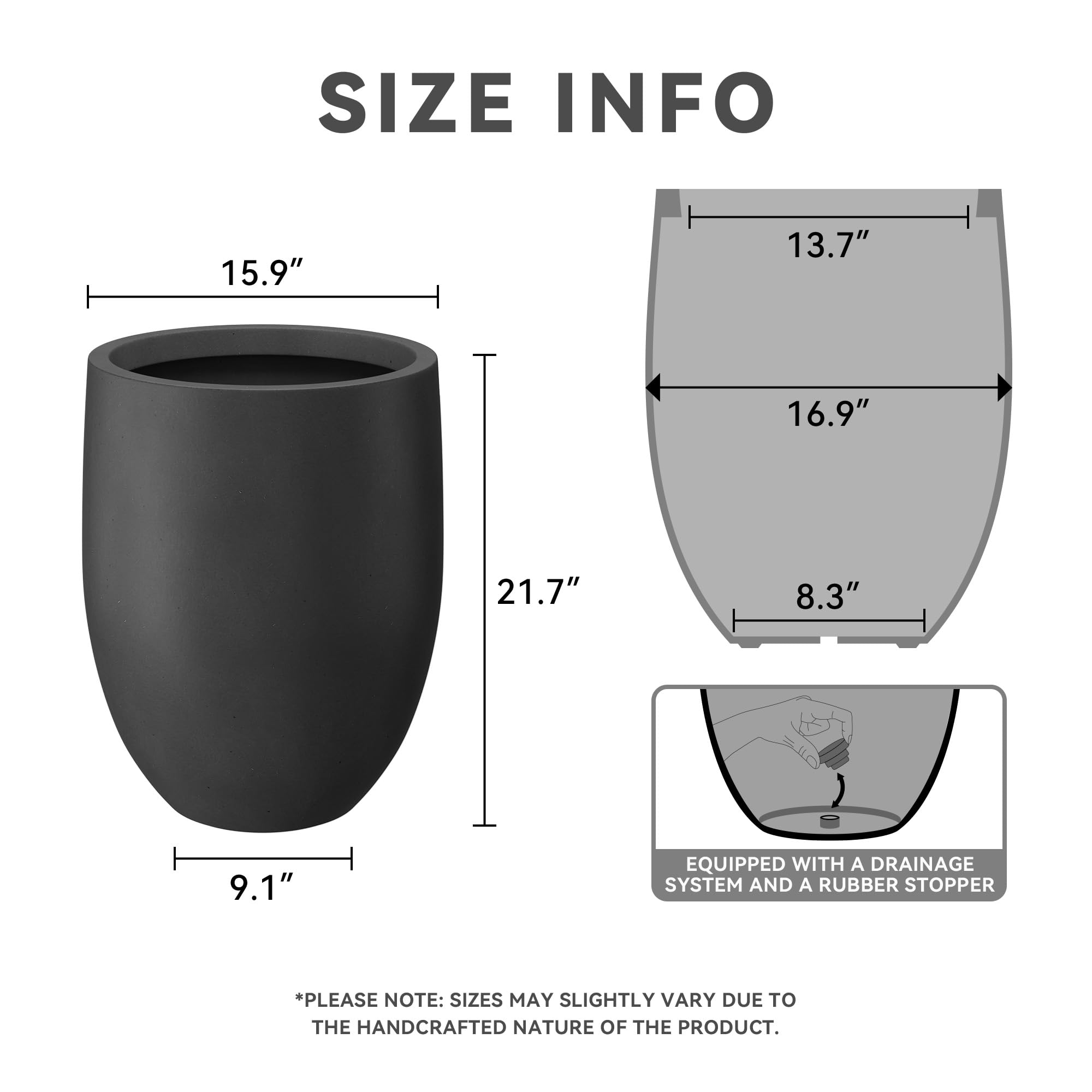 Kante planter close-up of porous finish highlighting breathable walls for healthier roots