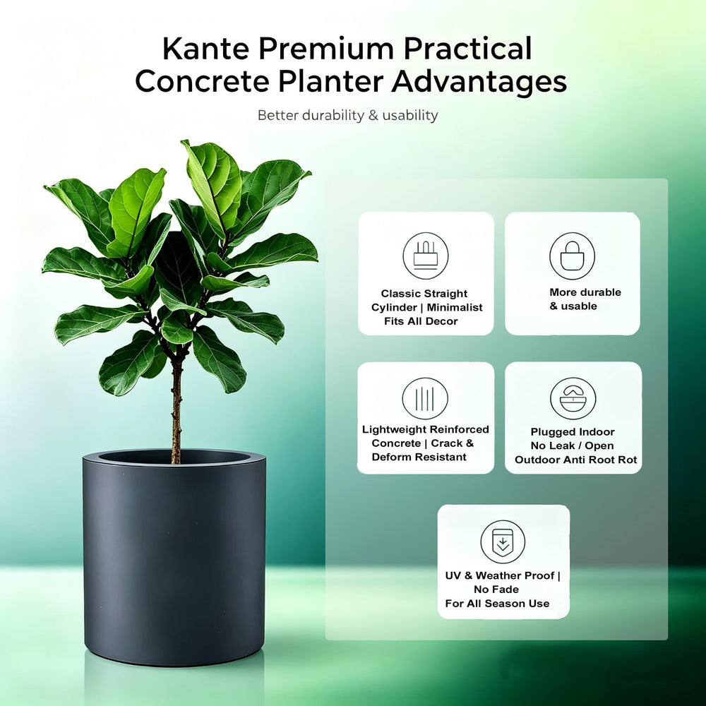 Kante drainage hole with rubber plug detail showing easy indoor/outdoor use