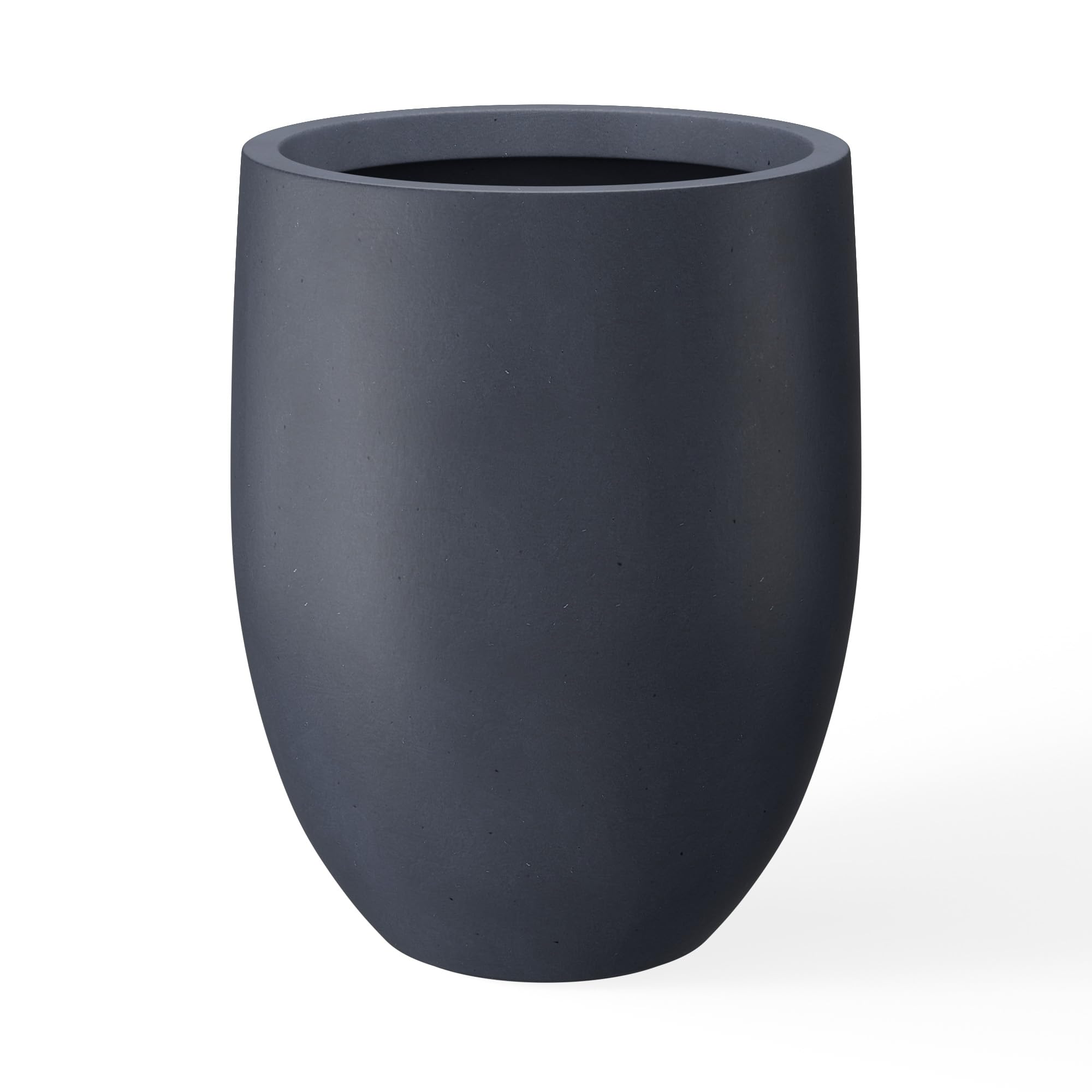 kante front view charcoal planter showing modern silhouette and curb appeal