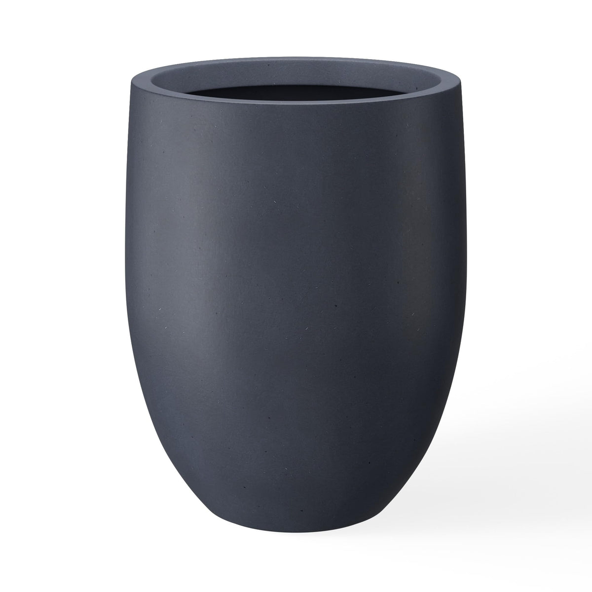 kante front view charcoal planter showing modern silhouette and curb appeal