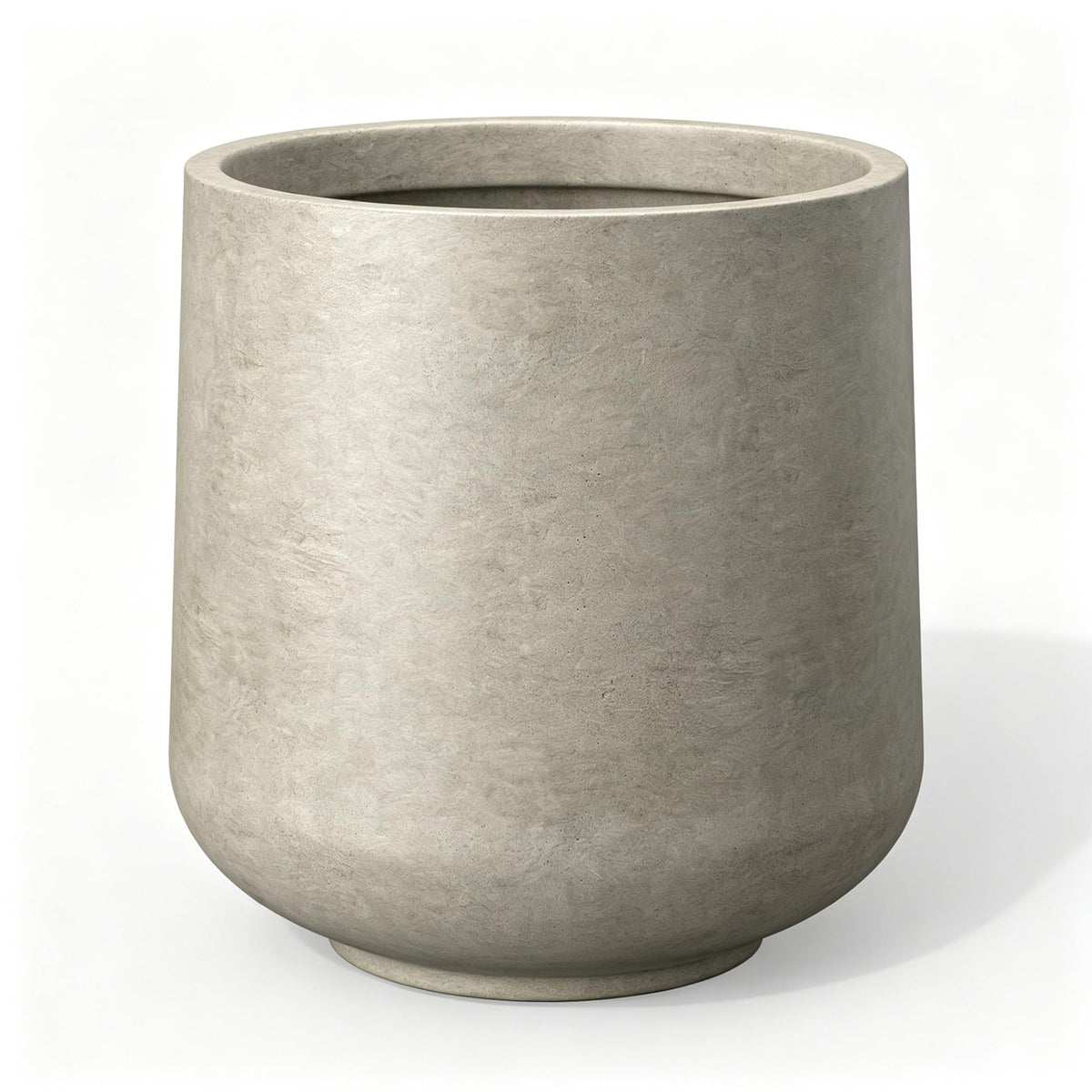 Kante planter front view showing modern round shape and neutral finish for curb appeal