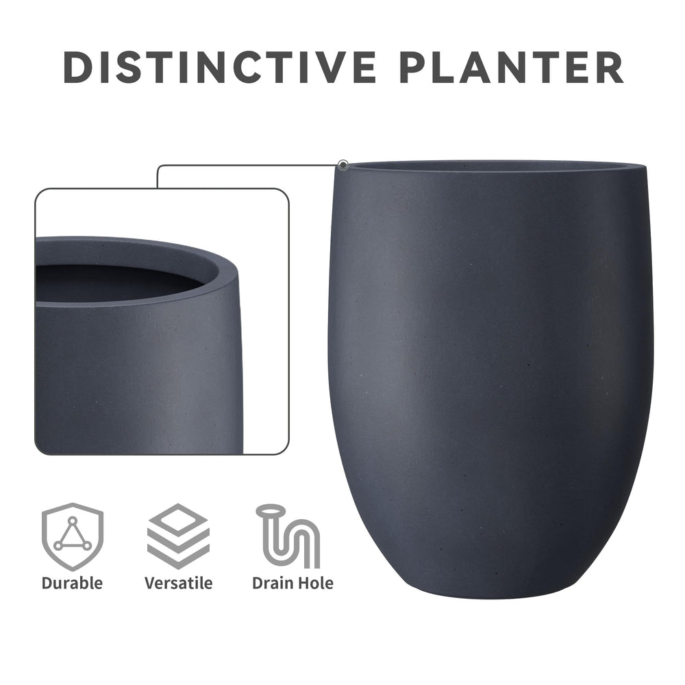Kante group of planters on patio illustrating cohesive outdoor styling
