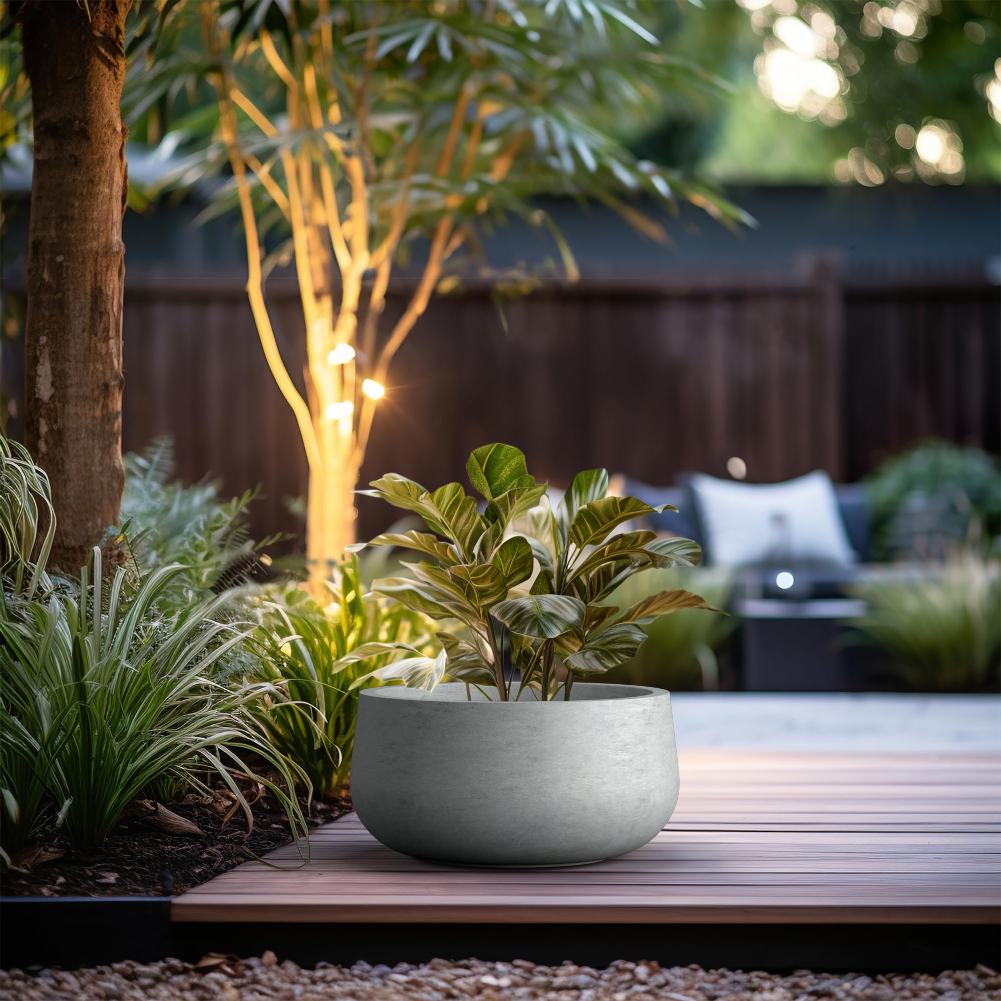Kante planter staged on a porch demonstrating curb appeal and weather resistance