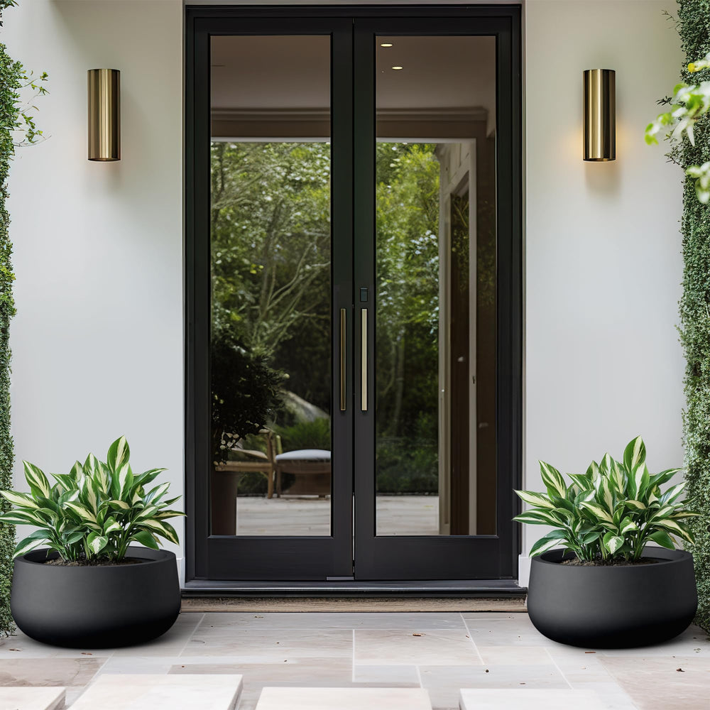 Kante planter beside chair to show 20-inch scale and easy placement benefit